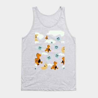 dinosaur, star and moon pattern Tank Top